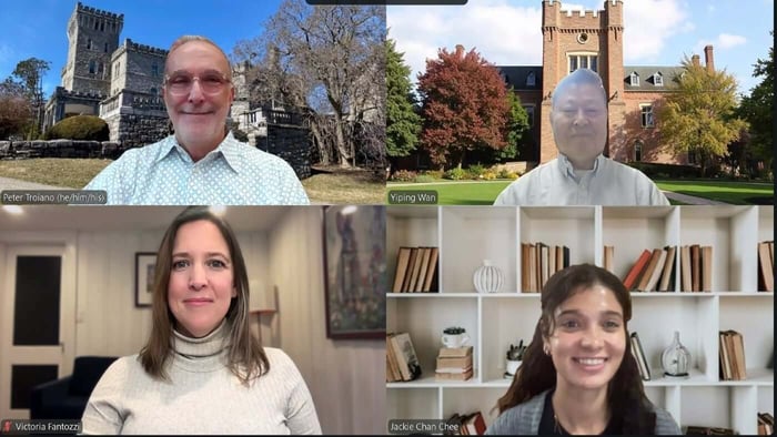 screenshot of four people in dissertation zoom meeting