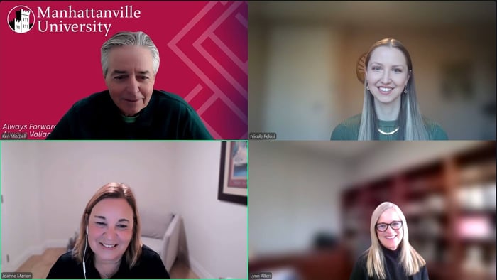 screenshot of four people in dissertation zoom meeting