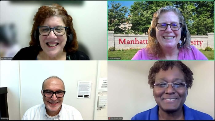 screenshot of four people in dissertation zoom meeting