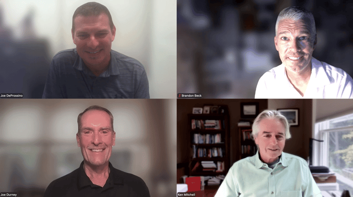 screenshot of four people in dissertation zoom meeting