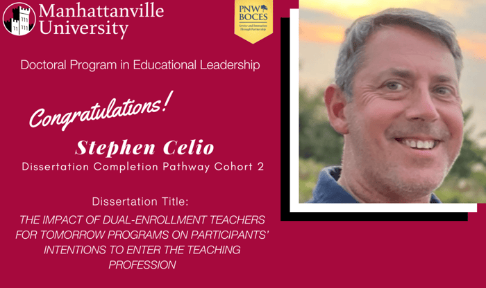 Successful Final Dissertation Defense - Congratulations to Stephen Celio!