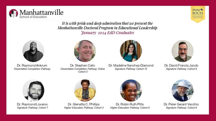Congratulations to Manhattanville's Doctoral Program January 2024 Graduates!