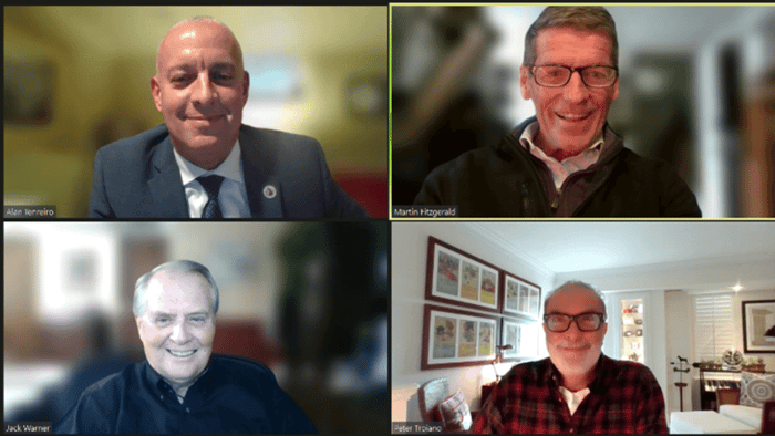 screenshot of four people in dissertation zoom meeting