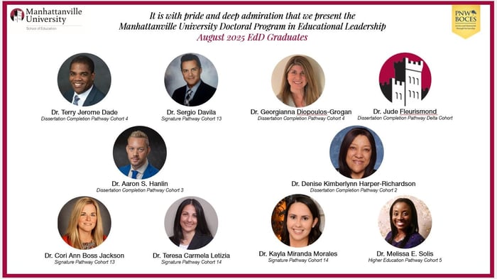 Congratulations to Manhattanville University's Doctoral Program August 2025 Graduates!
