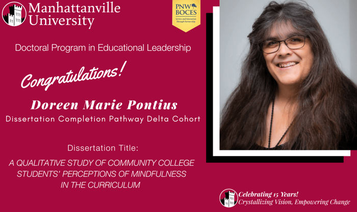 Successful Final Dissertation Defense - Congratulations to Doreen Marie Pontius!