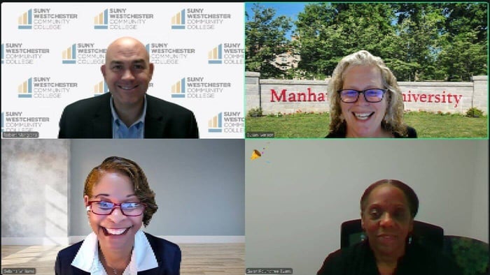 screenshot of four people in dissertation zoom meeting