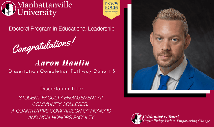 Successful Final Dissertation Defense - Congratulations to Aaron Hanlin!