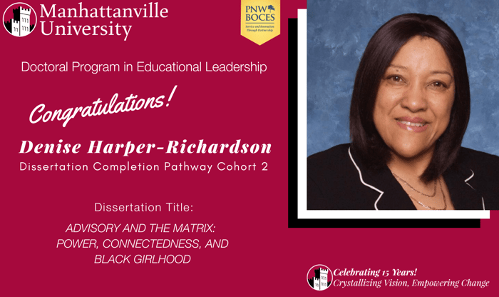 Successful Final Dissertation Defense - Congratulations to Denise Harper-Richardson!