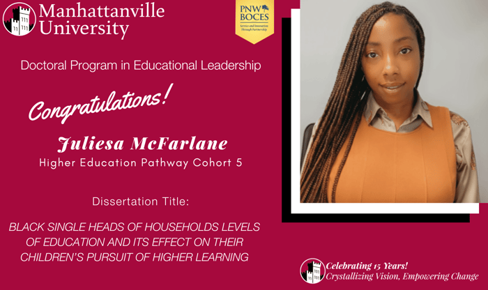 Successful Final Dissertation Defense - Congratulations to Juliesa McFarlane!