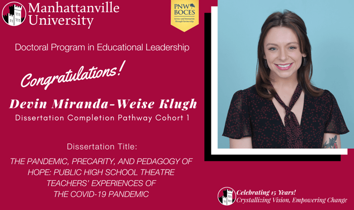Successful Final Dissertation Defense - Congratulations to Devin Miranda-Weise Klugh!