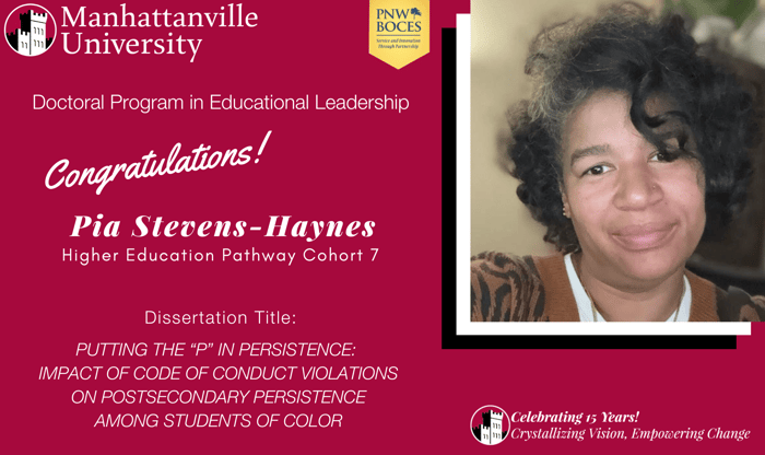 Successful Final Dissertation Defense - Congratulations to Pia Stevens-Haynes!
