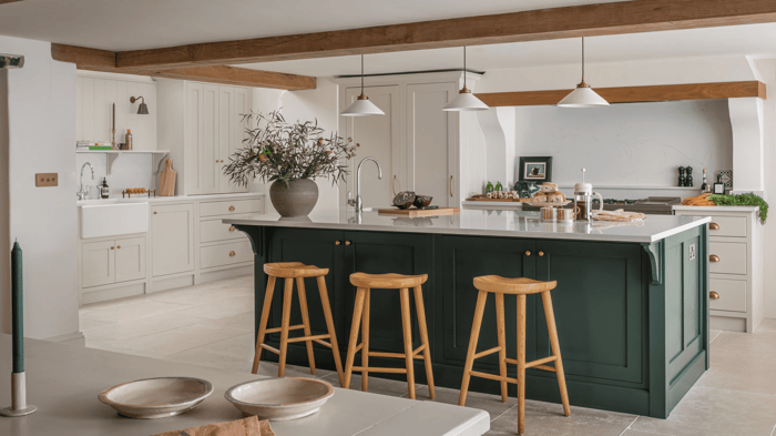 bespoke shaker kitchen design for a Grade Listed Family Home in Woking Surrey