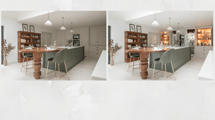 Full height kitchen cabinetry