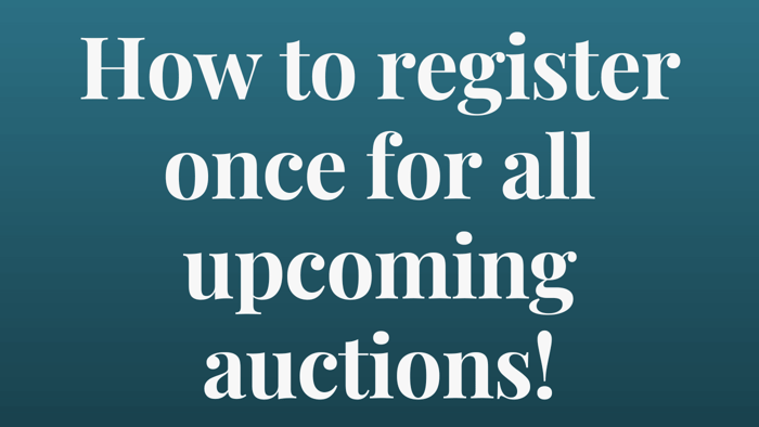 How to register only once for all auctions