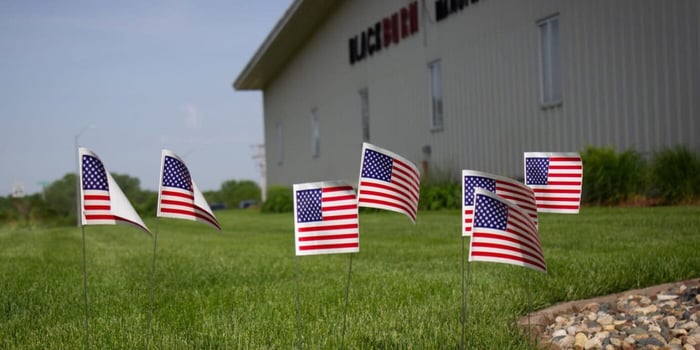 Patriotism that Persists: Poly American Flags