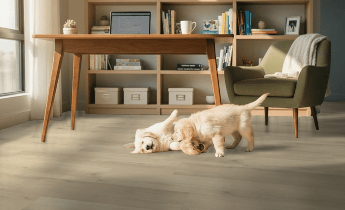 Is hybrid resilient flooring scratch resistant?