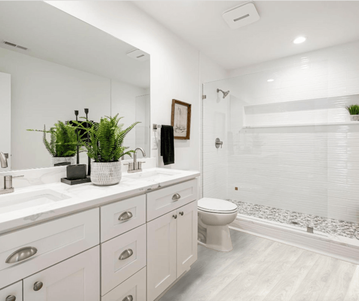 Family Bathroom with Modern LVP Flooring