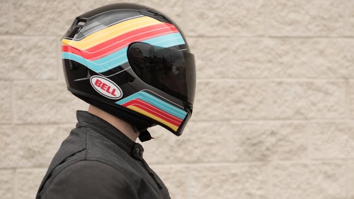 Bell Qualifier Gloss Blue/Red/Yellow Command Helmet