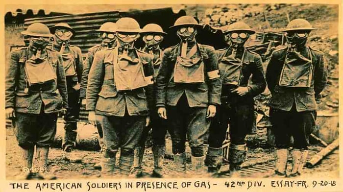 America Soldiers Mustard Gas WW1