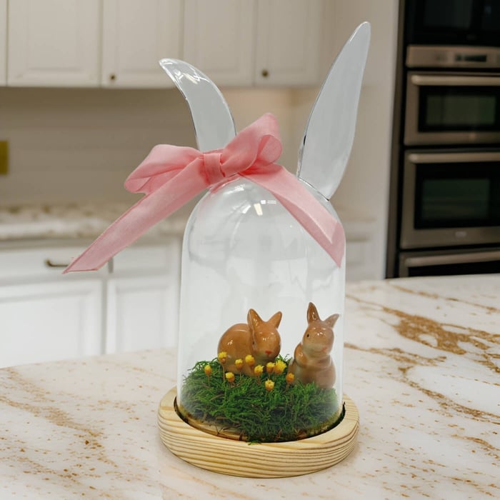 DIY Bunny Ear Cloche Centerpiece