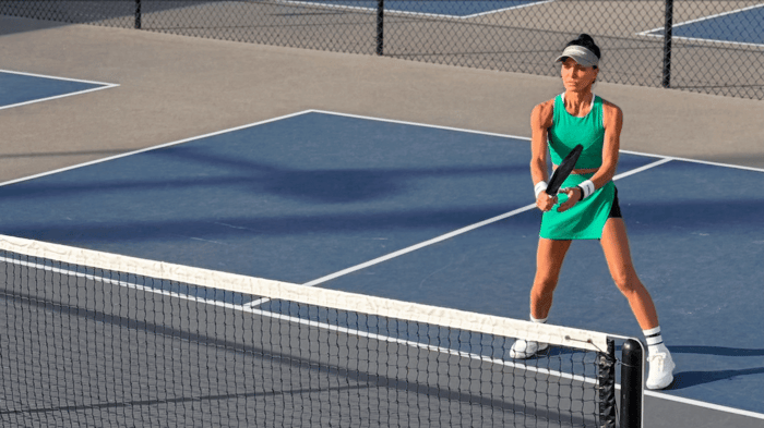Adriana Tomazelli on the pickleball court