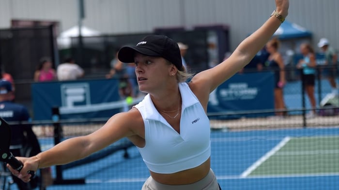 Hannah Blatt playing pickleball