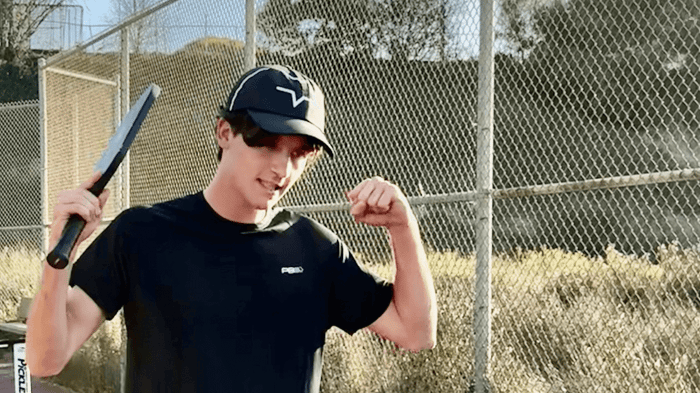Pickleball player cheering