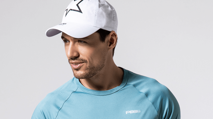 Pickleball player in apparel