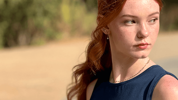 Pickleball player looking to the right