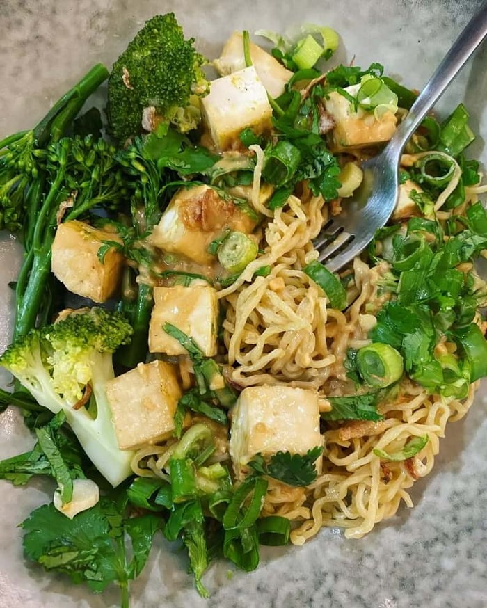 Umami Noodle Recipe - tahini maple soy