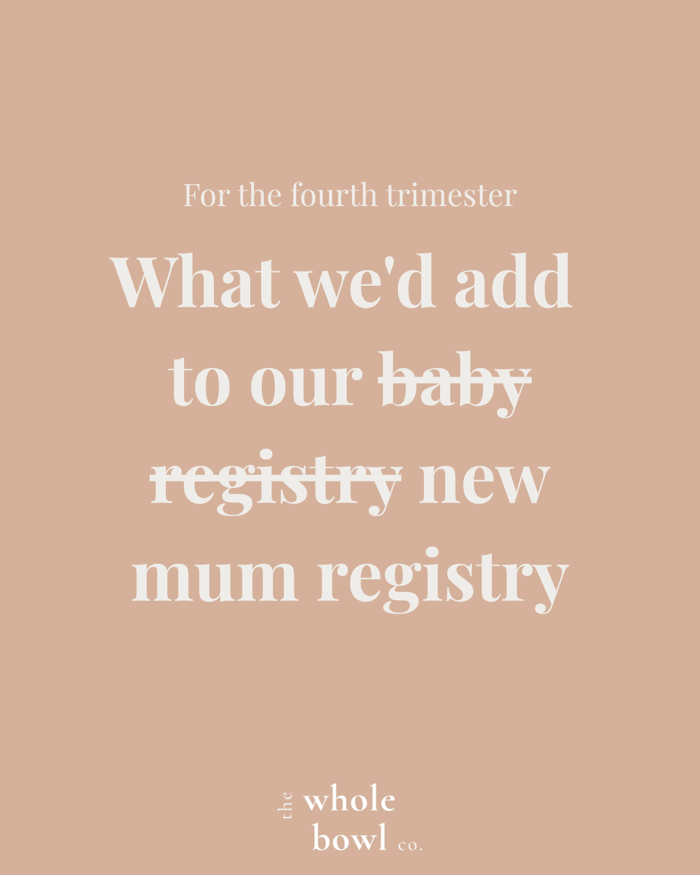 The New Mum Registry: what we'd actually put on the list
