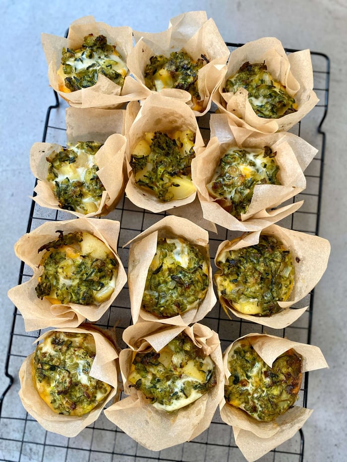 The Easiest Mini Green Frittatas