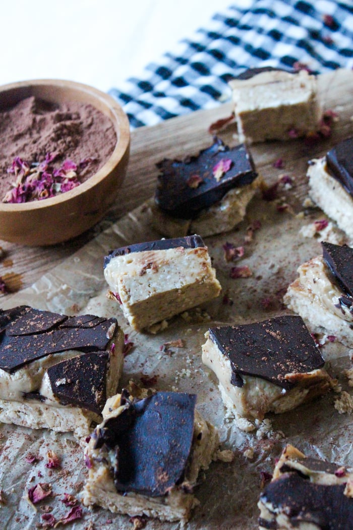 Meet Our Rustic Tahini Caramel Slice