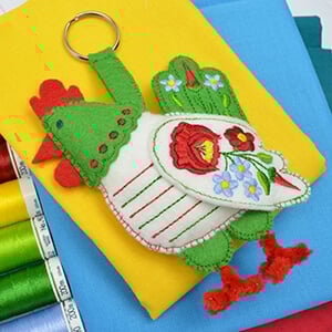 Hungarian Folk Hen – Construction Machine Embroidery