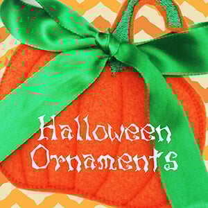 Halloween Ornaments Project with FREE Instructions & Embroidery Designs