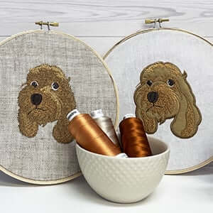 machine embroidered quilt blocks