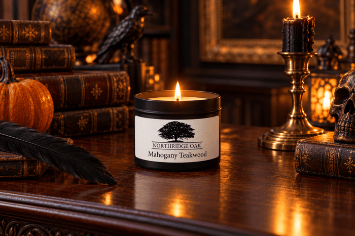 Raven’s Curse Candle Mood: Mahogany Teakwood After Dark