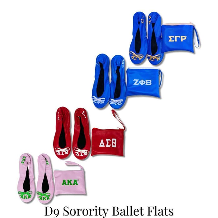 Step in Comfort & Style: Foldable Sorority Ballet Flats for Divine 9 Sororities