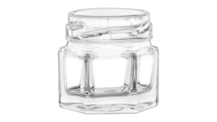 1 oz Hexagon Glass Jar
