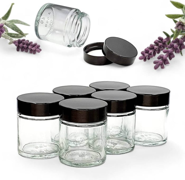 glass jars for beauty