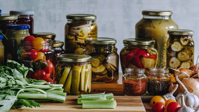Pickling in Glass Jars