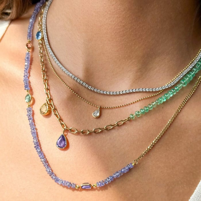 Model wearing Tennis Necklace