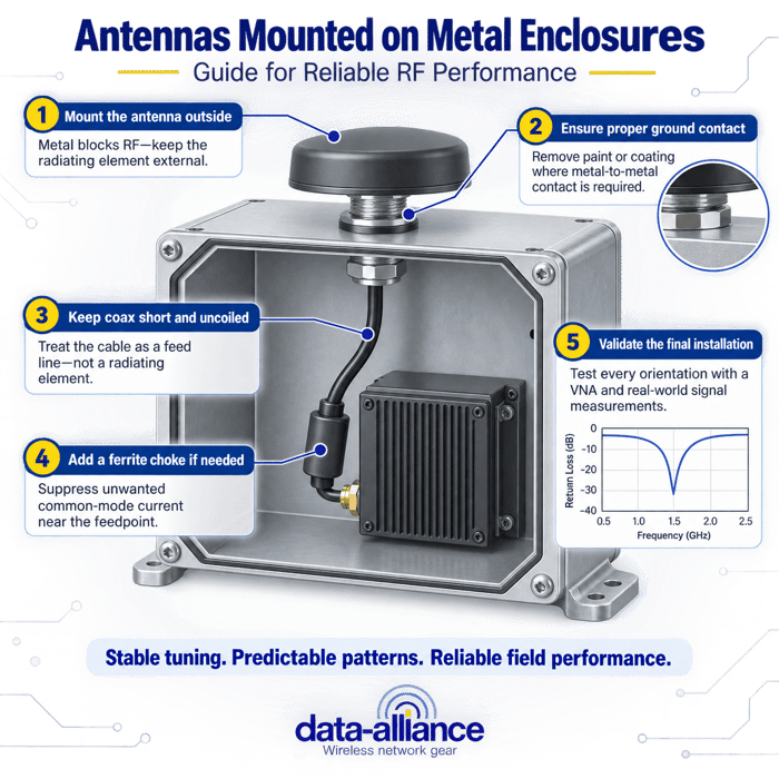Antennas Mounted on Metal Enclosures: Guide for Performance