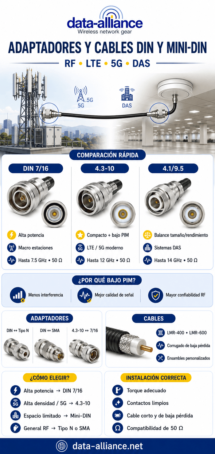 Adaptadores y cables DIN y Mini-DIN