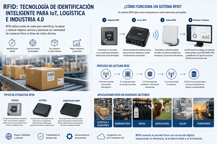 Etiquetas y lectores RFID: Cómo funciona un sistema RFID