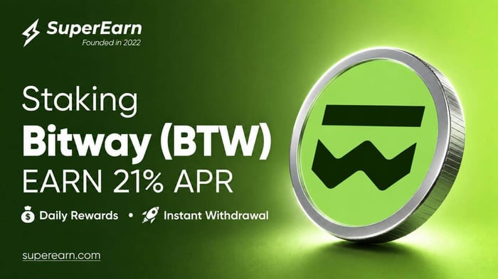 Staking Bitway (BTW) at 21% APR on SuperEarn