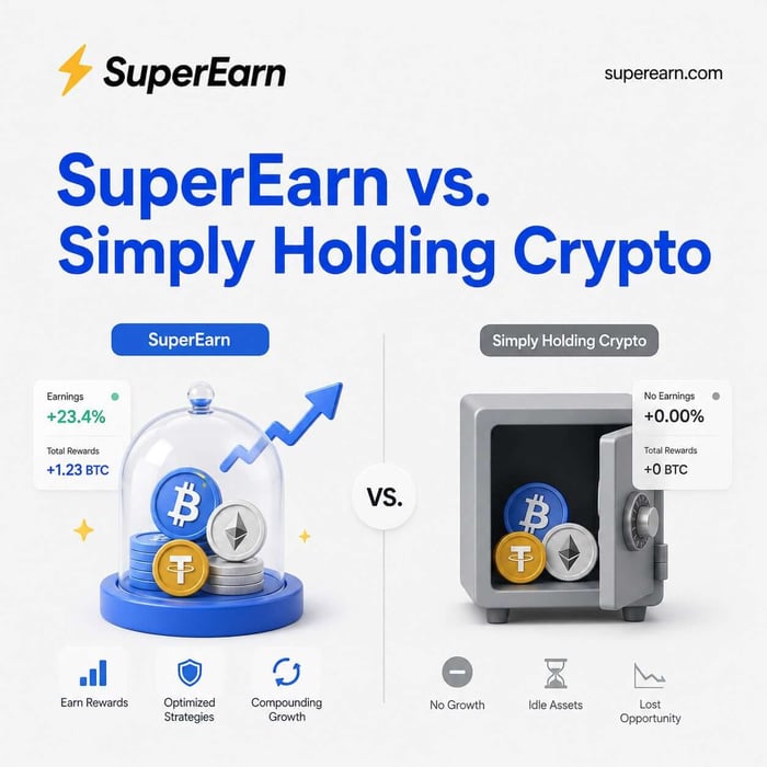 🆚 SuperEarn vs. Simply Holding Crypto