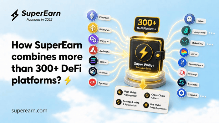 How SuperEarn combines more than 300 DeFi platforms into one ecosystem?