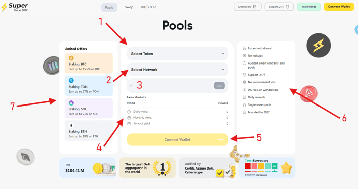 SuperEarn — One of the Most User-Friendly and Convenient DeFi Liquidity Pools for Both Beginners and Professionals with Instant Withdrawals and Daily Income