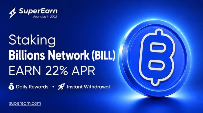Billions Network (BILL) Staking on SuperEarn — Earn Up to 22% APR